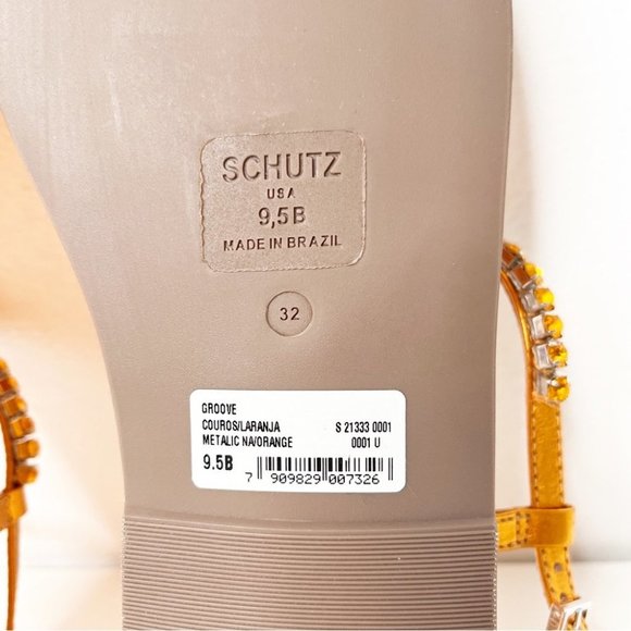 SCHUTZ Orange Embellished Sandals - Picture 12 of 12